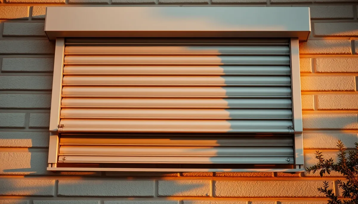 Volet roulant bien entretenu sur une façade de maison