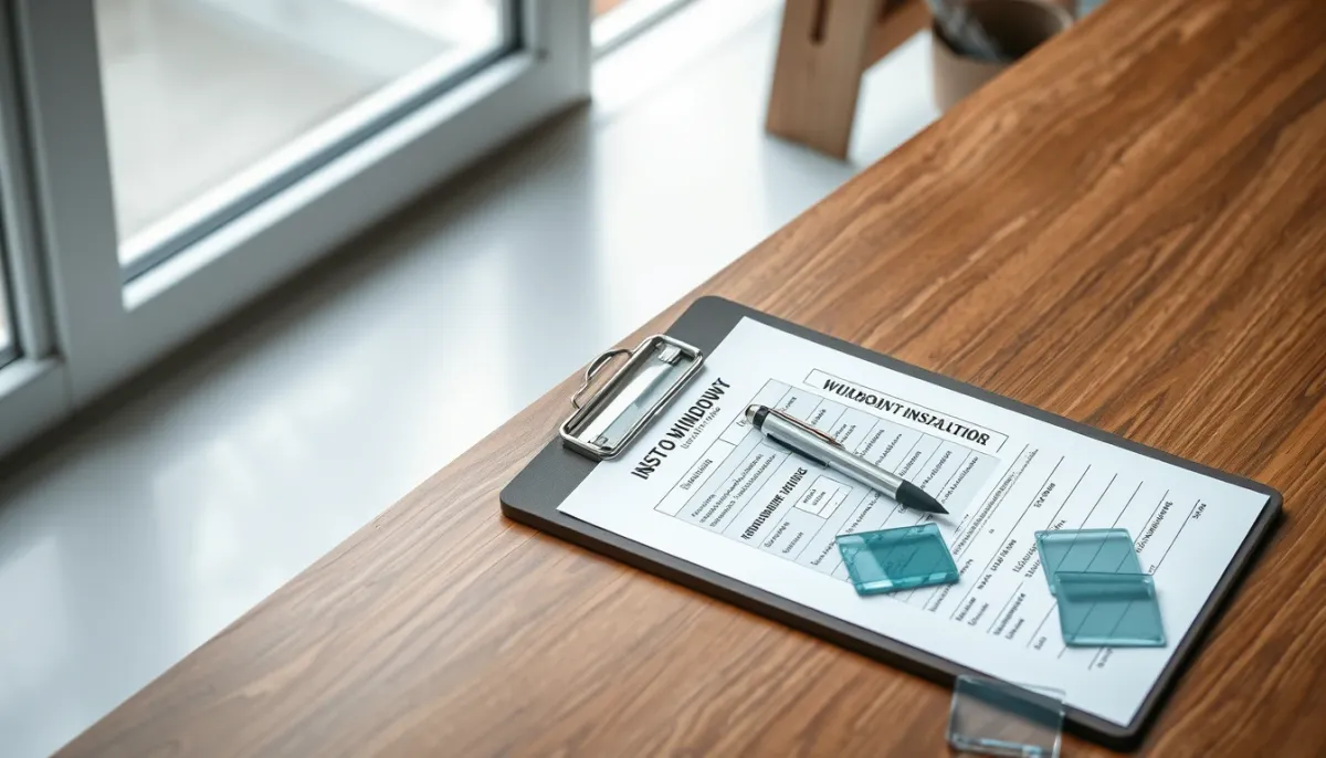Devis et échantillons de vitrage sur une table, symbolisant le prix posé du triple vitrage