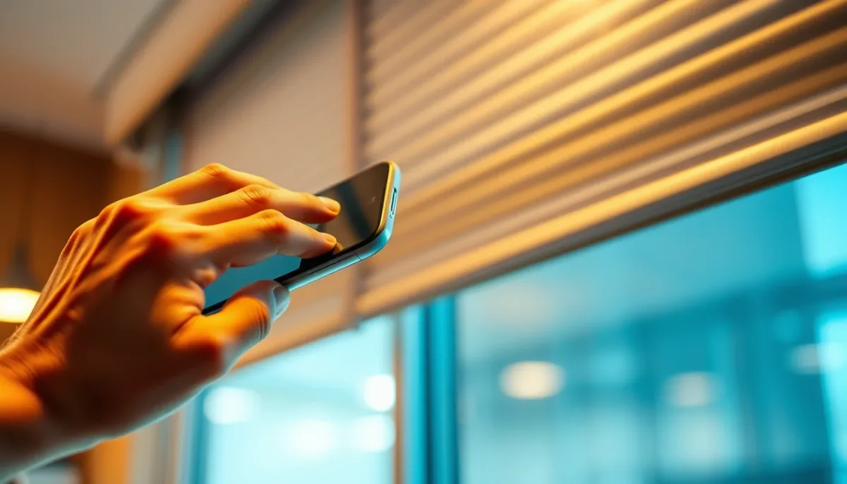 Pilotage d'un volet roulant via une application smartphone
