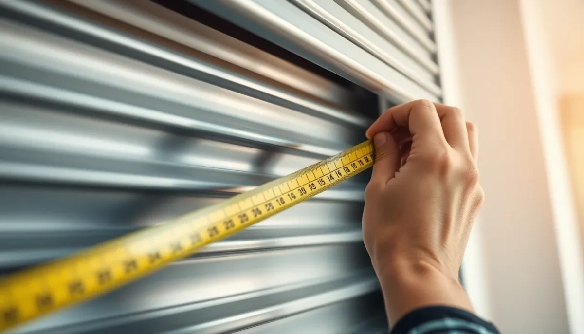 Mesure du tablier d'un volet roulant pour calculer son poids